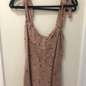 Reformation Christine Mini Dress with Tie Sleeves